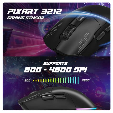 Cosmic Byte Raptor Dual Mode RGB Mouse, Pixart 3212 Sensor, Upto 4800 ...