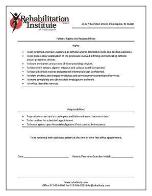 Fillable Online Patient Rights and Responsibiliites - Prosthetic ...