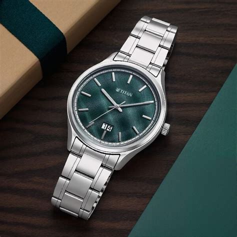 Buy Online Titan Palette Of Time Quartz Analog with Date Green Dial ...