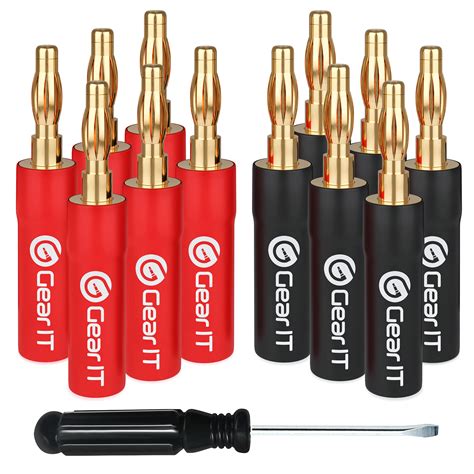 Gearit Pin Banana Plugs For Speaker Wire 6 Pairs 12 | Desertcart INDIA