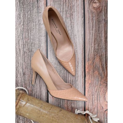 Buy Ronnie Grey Women Cream Animal Print Stiletto Pumps Online