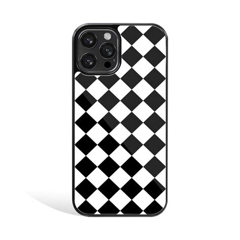 Diamond Check Phone Cover | Glass Case – Boujee