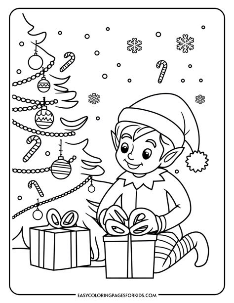 Elf Coloring Sheets