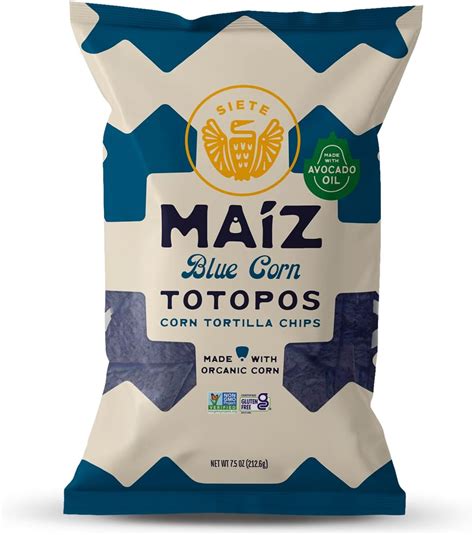 Amazon.com: Siete Maiz Totopos Corn Tortilla Chips | Blue Corn | Gluten ...