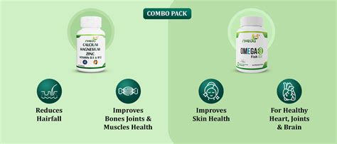 Nveda Omega 3 Fish Oil and Calcium ,Magnesium, Zinc, Vid D & B12 Combo