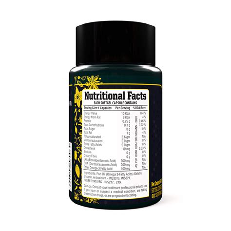 Buy Now Rich Inserts Omega 3 Fatty Acids Fish Oil 60 N Softgel ...