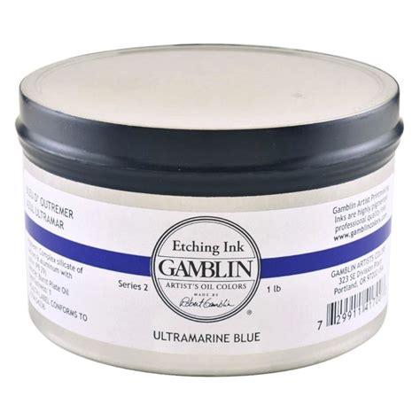 Gamblin Etching Ink - Ultramarine Blue Jar of 1 LB | Art Lounge