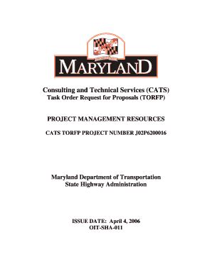 Fillable Online doit maryland cats mdot form Fax Email Print - pdfFiller