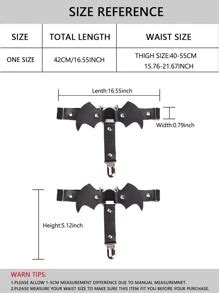2pcs Bat Wing Leg Stockings Suspender Carter Belt | SHEIN USA