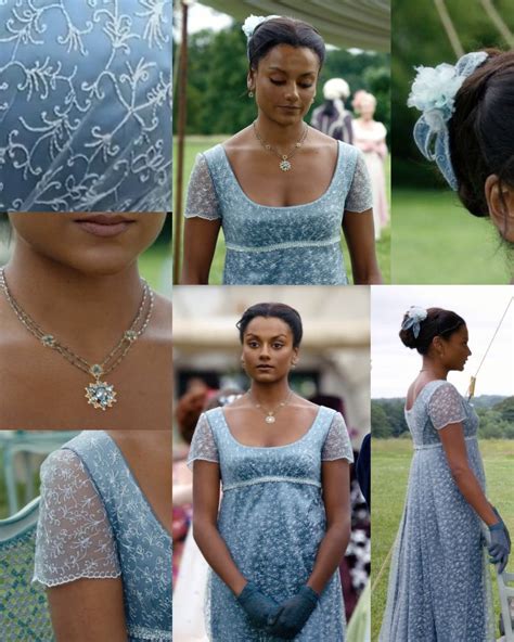 Kate Sharma wearing gorgeous blue and green dresses👗💚 : r/BridgertonNetflix
