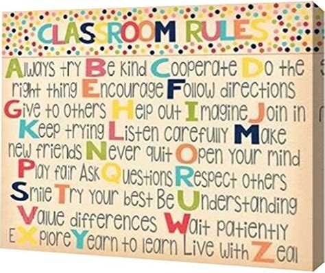 Buy PrintArt GW-POD-48-AG1114-12x10 Classroom Rules II,12" x 10" Online ...