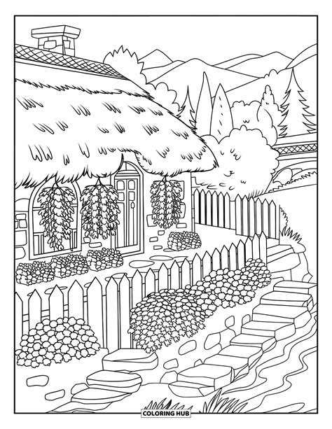 85+ Scenic Coloring Pages for Kids & Adults (Free Printable PDFs)