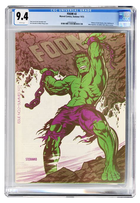 Lot Detail - Foom #2. Marvel Comics, 1973. CGC 9.4 graded copy with whit...