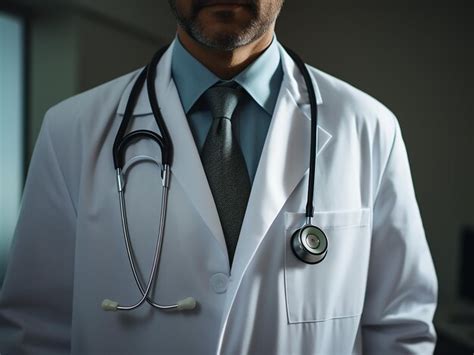Medical doctor in an office wearing a stethoscope | Premium AI ...