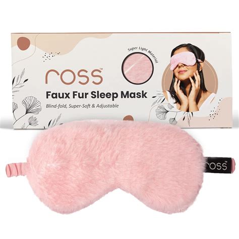 Buy Ross 100% Mulberry Silk Faux Fur Sleep Mask – Super Soft, Plush ...
