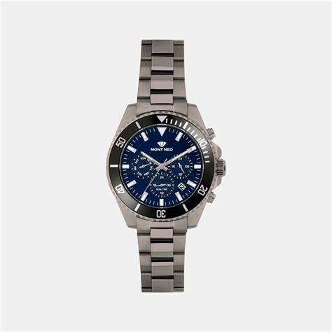Mont Neo Men Blue Stainless Steel Watch 3508M-M8805 – Just In Time