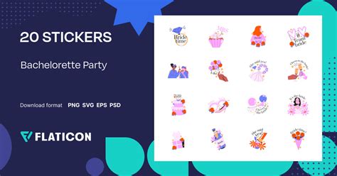 Pack of free Bachelorette Party stickers (SVG, PNG) | Flaticon