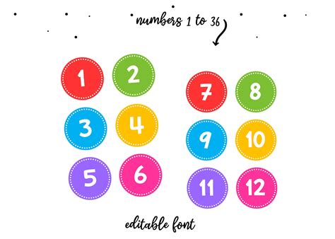 Image result for Color-Coded Number Labels