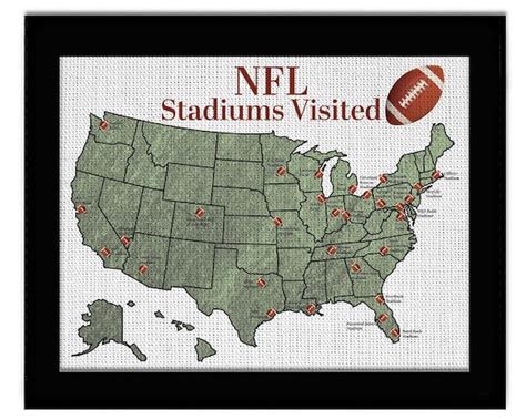Football Stadium Map ACC Football Stadum Map: NCAA Football Poster Or ...