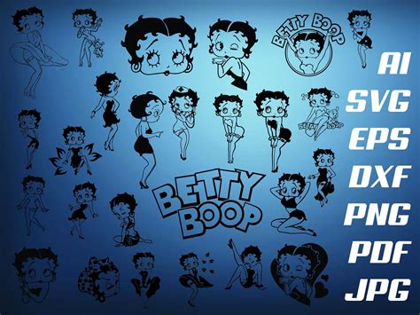 Betty boop outline svg - linesgolf