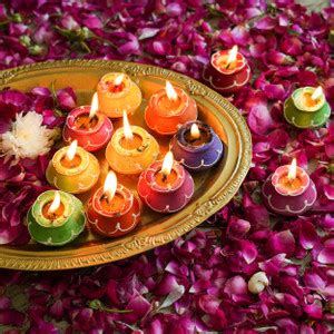TIED RIBBONS Diwali Matki Wax Candle Clay Diya Lights for Home ...