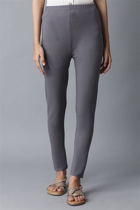 Grey Solid Tights – wforwoman