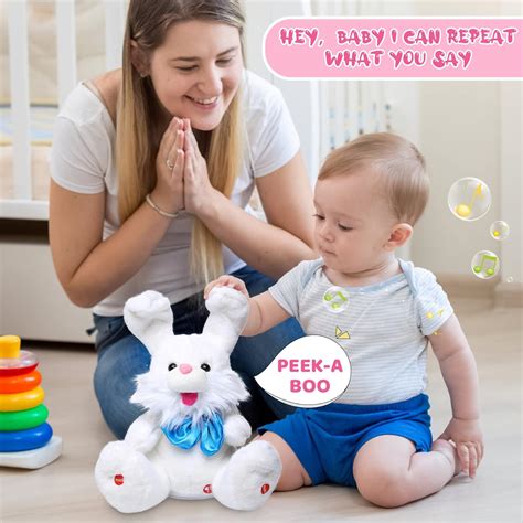 Buy MIAODAM Easter Bunny Stuffed Animal for Girls, Peek-A Boo Toys for ...