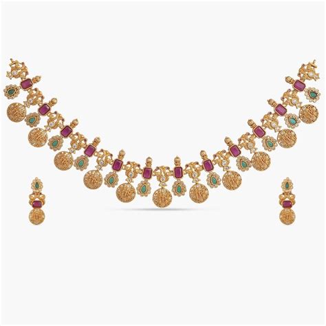 Buy Exquisite Mahika Antique Necklace Set Online | Tarinika - Tarinika ...