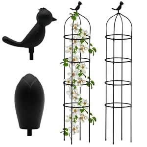 HASTHIP® Garden Plant Support Cages Stakes, Durable Metal Frames for ...