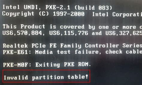 What Is an Invalid Partition Table 的图像结果