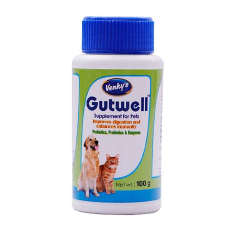 Venkys - Gutwell - Digestive Supplement For Dogs And Cats - 50g, 100g ...