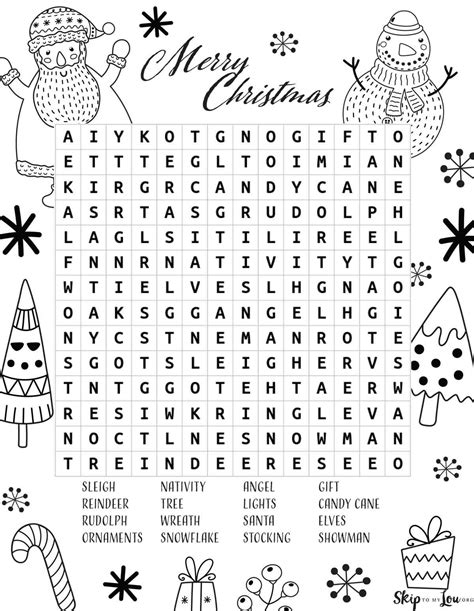 Free Christmas Word Searches Printable - Printable Word Searches