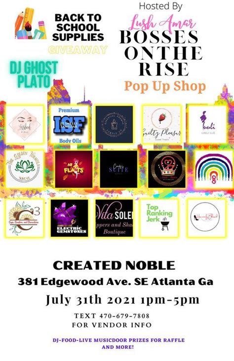 Bosses On The Rise Pop Up Shop, 381 Edgewood Ave SE, Atlanta, GA 30312 ...