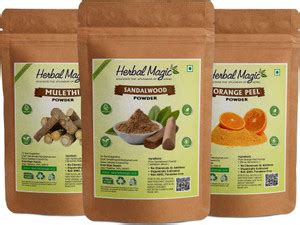 Herbal Magic Natural Sandalwood Powder,Organic Mulethi Powder ,Orange ...