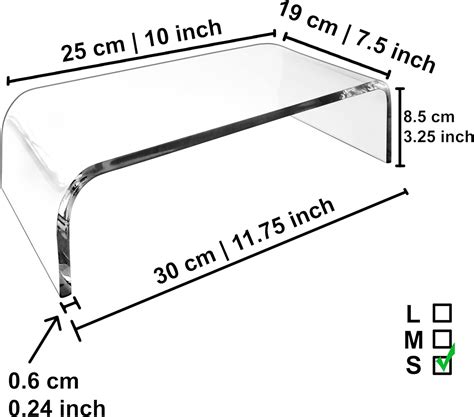 Buy AMT Premium Acrylic Monitor Stand Clear Monitor Stand Clear Monitor ...