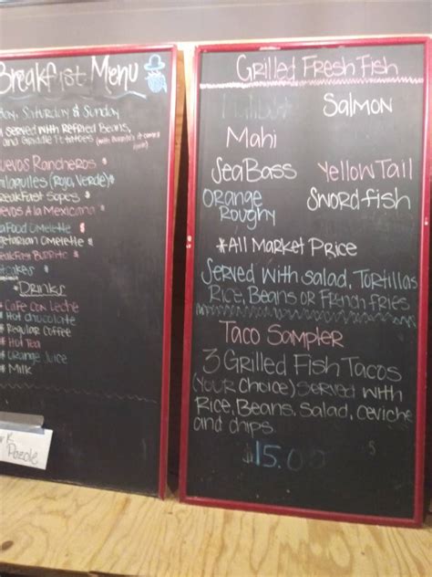 Menu at Señor Fish pub & bar, Los Angeles, Eagle Rock Blvd