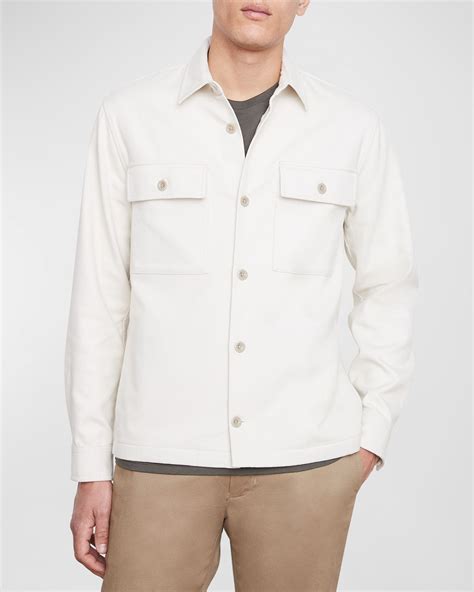 Vince Men's Splittable Zip-Front Shirt Jacket | Neiman Marcus