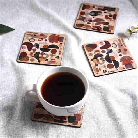 Casablanca Coaster Abstract Pattern - Set of 6 pcs – Wonderchef