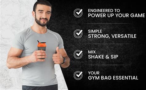 AS-IT-IS Nutrition ATOM Protein Gym Shaker for Lump free Shakes with ...