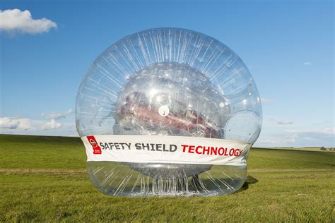 Nissan showcases safety shield inside world’s biggest Zorb… with a car ...