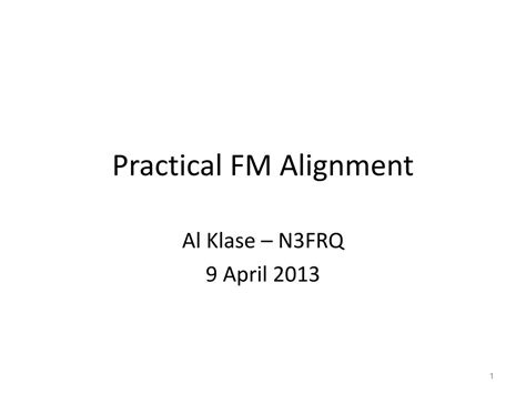 Image result for FM If Alignment