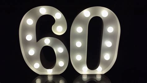 12Metal White Marquee Number 60-69 Party Number Light Up | Etsy