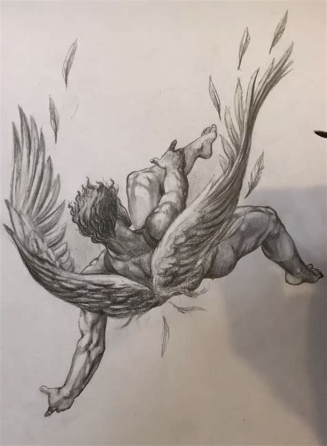 Icarus Falling Drawing