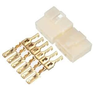 6 Way 6.3mm Male Female Terminals Multi Connector Plug Socket for Moto ...