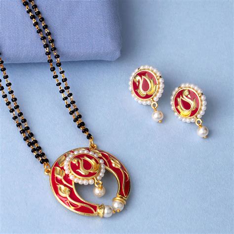 Apsara Peacock Motif Mangalsutra Set – VOYLLA
