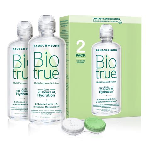 Biotrue Multi-Purpose Contact Lens Solution with Lens Case, 10 fl oz, 2 ...