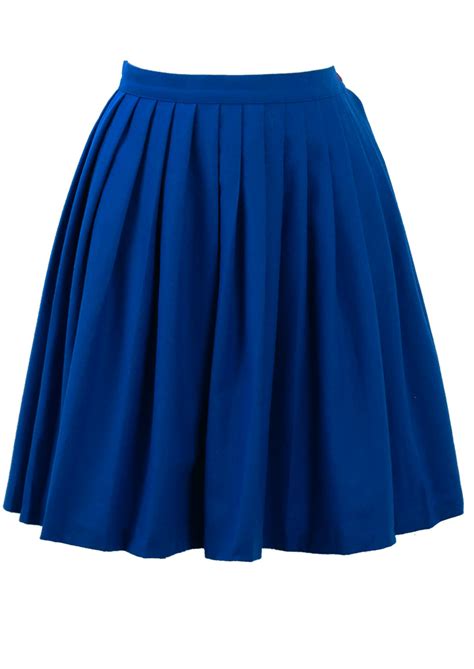 Royal Blue Pleated Skirt – Elizabeth