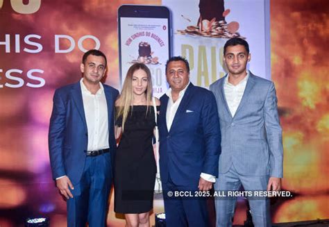 Karan Virwani, Natalia Virwani, Jitu Virwani and Aditya Virwani during ...