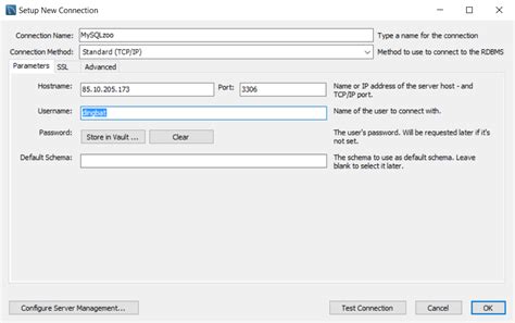 Test MySQL Connection 的图像结果