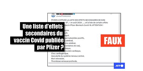Attention à cette fausse liste d'"effets secondaires" du vaccin Covid ...